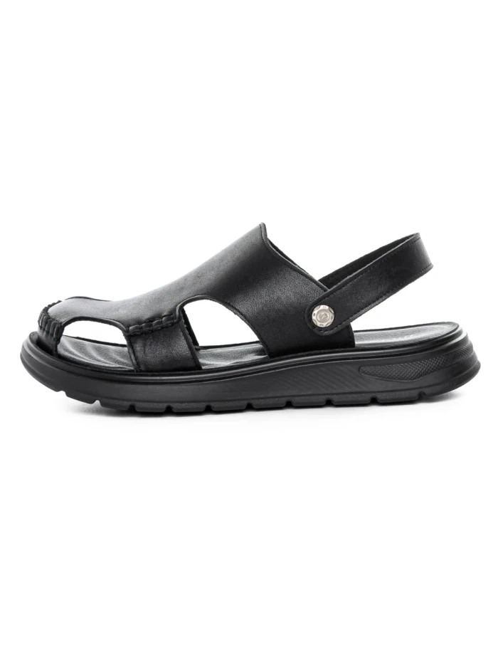 Sandale Barbati din piele naturala 619008 BLACK | ADVANCER