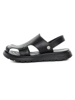Sandale Barbati din piele naturala 619008 BLACK | ADVANCER