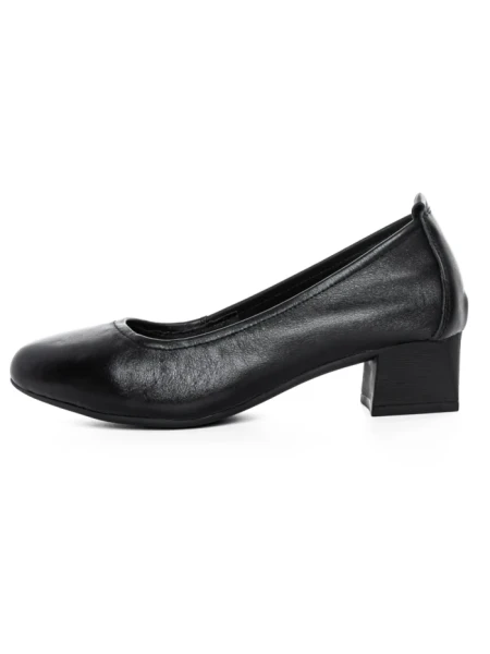 Pantofi cu toc din piele naturala 9729 BLACK | GALOP
