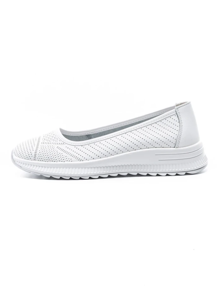 Balerini Dama din piele naturala K98821 WHITE | GALOP