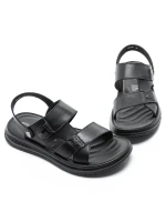 Sandale Barbati din piele naturala 592096 BLACK | ADVANCER