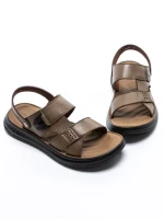 Sandale Barbati din piele naturala 592096 GREY | ADVANCER