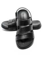 Sandale Barbati din piele naturala 2904-3 BLACK | ADVANCER