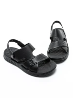 Sandale Barbati din piele naturala 7565D BLACK | ADVANCER