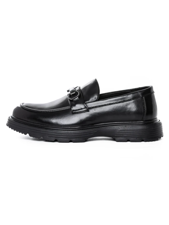Mocasini Barbati din piele naturala 5NXE39 BLACK | PANTOFUL