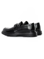 Mocasini Barbati din piele naturala 5NXE39 BLACK | PANTOFUL