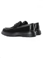 Mocasini Barbati din piele naturala 5NXE39 BLACK | PANTOFUL