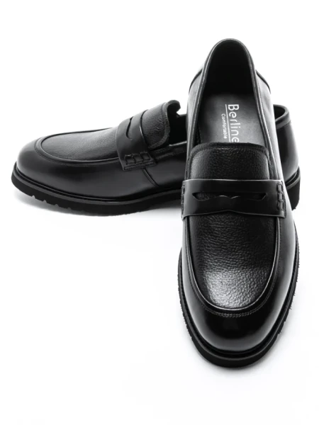 Mocasini Barbati din piele naturala F12042-1 BLACK | BERLINER