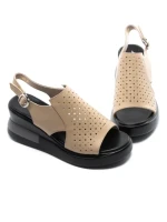 Sandale Dama din piele naturala 49010 APRICOT | ADVANCER