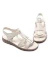 Sandale Dama din piele naturala 56681 CREAM | BERLINER