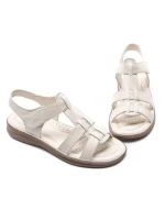 Sandale Dama din piele naturala 56681 CREAM | BERLINER