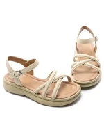 Sandale Dama din piele naturala 802 YELLOW | FORMAZIONE