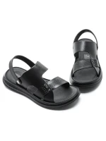 Sandale Barbati din piele naturala 56287 BLACK | ADVANCER