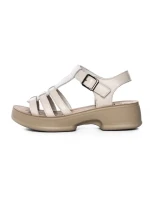 Sandale Dama din piele naturala 246609T CREAM | FORMAZIONE