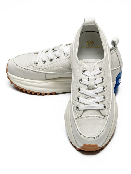 Pantofi Sport Dama din piele naturala 9529-2X Alb | Fr... » Pantoful.ro