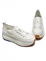 Pantofi Sport Dama din piele naturala 9529-2X Alb | Fr... » Pantoful.ro