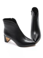 Botine Dama cu toc gros 2091-5-61A Negru » Pantoful.ro