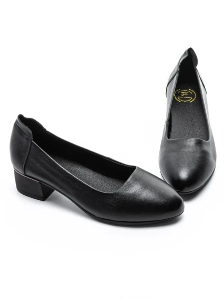 Pantofi cu Toc gros 5261 Negru | Formazione