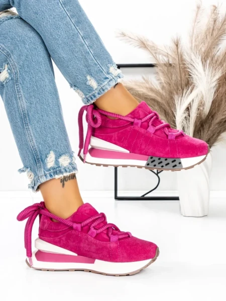 Pantofi Sport Dama din piele naturala 5WZ15 Roz | Pantoful » Pantoful.ro