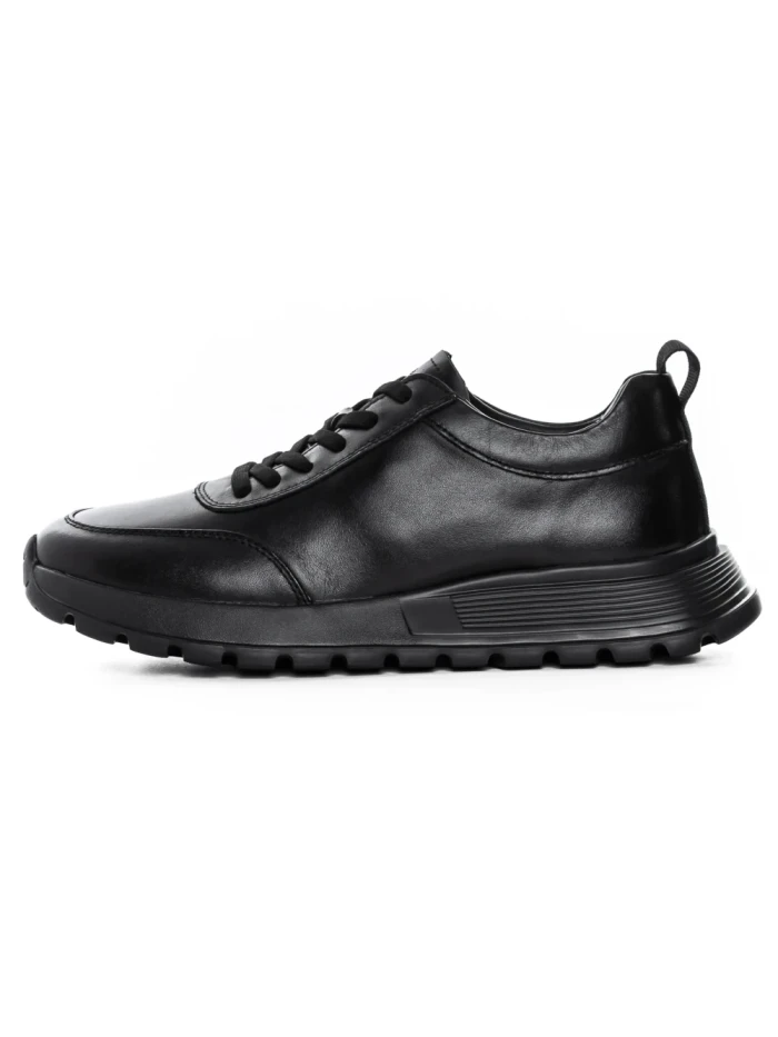 Pantofi Sport Barbati din piele naturala 88866 BLACK | ADVANCER