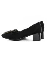 Pantofi cu toc din piele naturala 2216-50 BLACK | ADVANCER