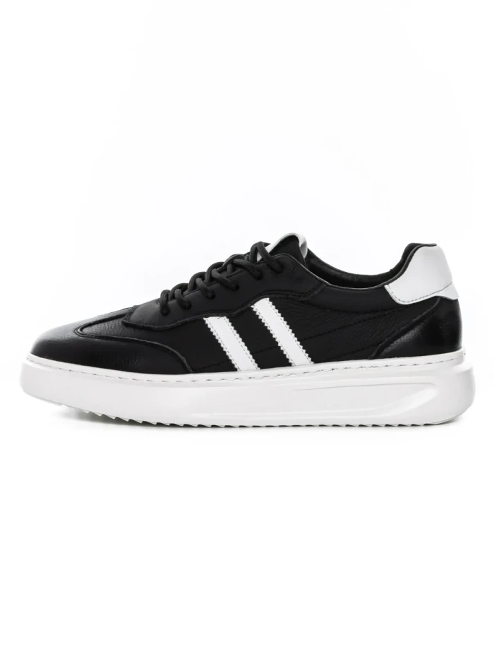 Pantofi Sport Barbati din piele naturala 02-208 BLACK-WHITE | ADVANCER