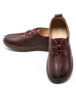 Pantofi Casual Dama din piele naturala SC9520 Visiniu ... » Pantoful.ro