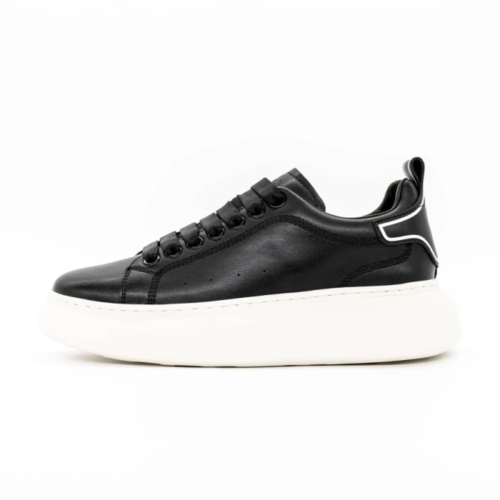 Pantofi Sport Barbati din piele naturala 3221 Negru-Al... » Pantoful.ro