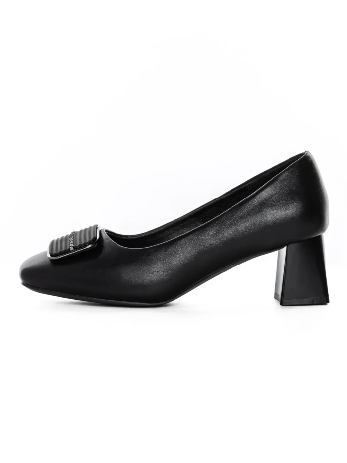 Pantofi cu toc din piele naturala TP2377-2 BLACK | ADVANCER