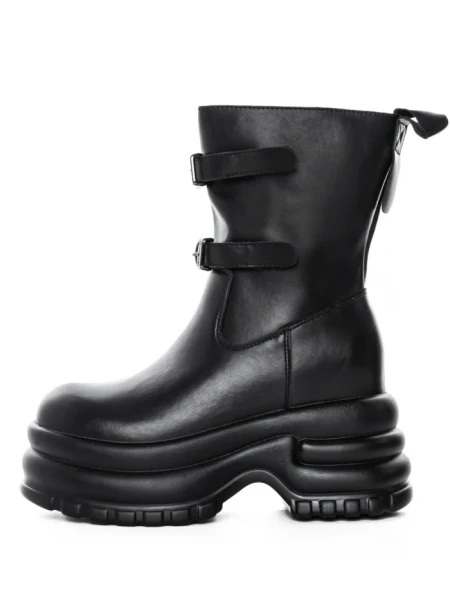 Ghete Dama din piele naturala 5W62 BLACK | PANTOFUL