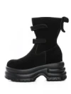 Ghete Dama din piele naturala 5W62 BLACK | PANTOFUL