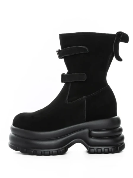 Ghete Dama din piele naturala 5W62 BLACK | PANTOFUL