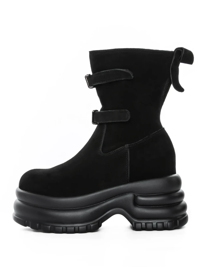 Ghete Dama din piele naturala 5W62 BLACK | PANTOFUL