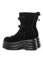 Ghete Dama din piele naturala 5W62 BLACK | PANTOFUL