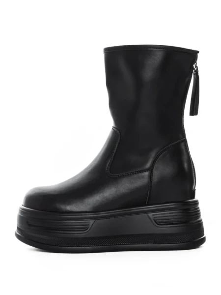 Ghete Dama din piele naturala 5W76 BLACK | PANTOFUL