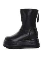 Ghete Dama din piele naturala 5W76 BLACK | PANTOFUL