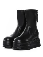Ghete Dama din piele naturala 5W76 BLACK | PANTOFUL
