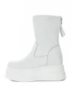 Ghete Dama din piele naturala 5W76 WHITE | PANTOFUL