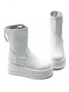 Ghete Dama din piele naturala 5W76 WHITE | PANTOFUL