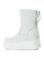 Ghete Dama din piele naturala 5W76 WHITE | PANTOFUL
