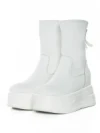 Ghete Dama din piele naturala 5W76 WHITE | PANTOFUL