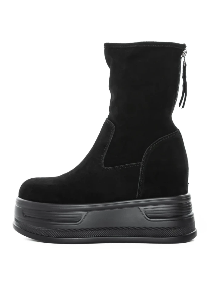 Ghete Dama din piele naturala 5W76 BLACK | PANTOFUL