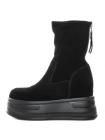 Ghete Dama din piele naturala 5W76 BLACK | PANTOFUL
