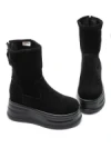 Ghete Dama din piele naturala 5W76 BLACK | PANTOFUL