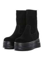 Ghete Dama din piele naturala 5W76 BLACK | PANTOFUL