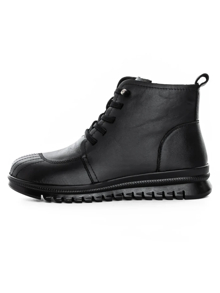 Ghete Dama din piele naturala 5W50 BLACK | PANTOFUL