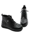 Ghete Dama din piele naturala 5W50 BLACK | PANTOFUL