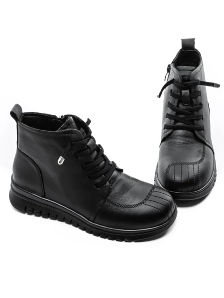 Ghete Dama din piele naturala 5W50 BLACK | PANTOFUL