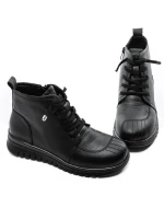 Ghete Dama din piele naturala 5W50 BLACK | PANTOFUL