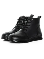Ghete Dama din piele naturala 5W50 BLACK | PANTOFUL
